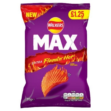 Picture of Walkers Max Extra Flamin Hot £1.25