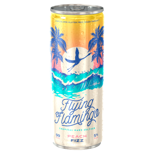 Picture of Flying Flamingo Peach Fizz Hard Seltzer 