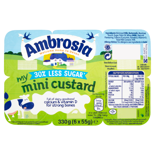 Picture of Ambrosia Mini Pot Custard Reduced Sugar 