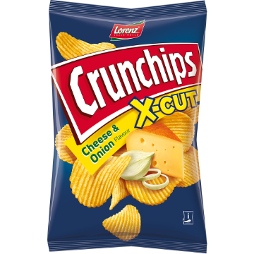 Picture of Lorenz Crunchips X-Cut Cheese & Onion