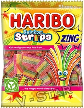 Picture of Haribo Rainbow Stripes Zing