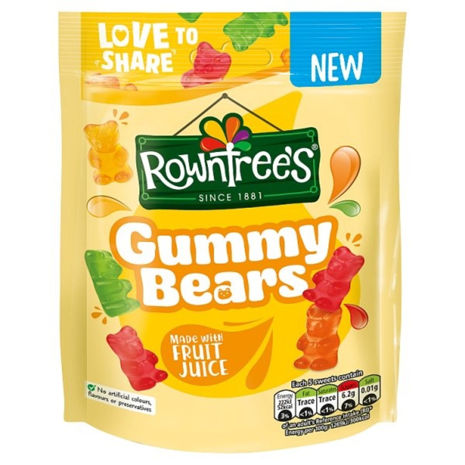 Picture of Rowntrees Gummy Bears Pouch
