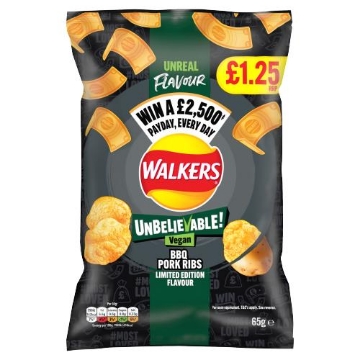 Picture of Walkers BBQ Pork Ribs Flavour Vegan £1.25