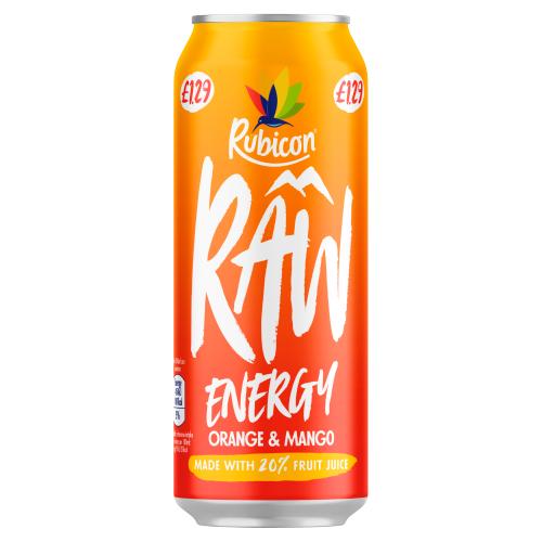Picture of Rubicon Raw Energy Orange and Mango £1.29