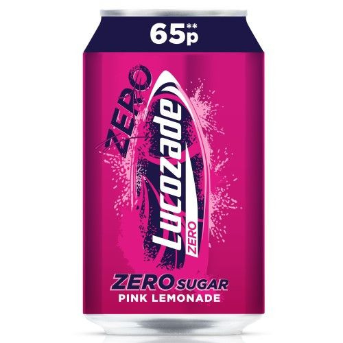 Picture of Lucozade Zero Pink Lemonade Can 65p