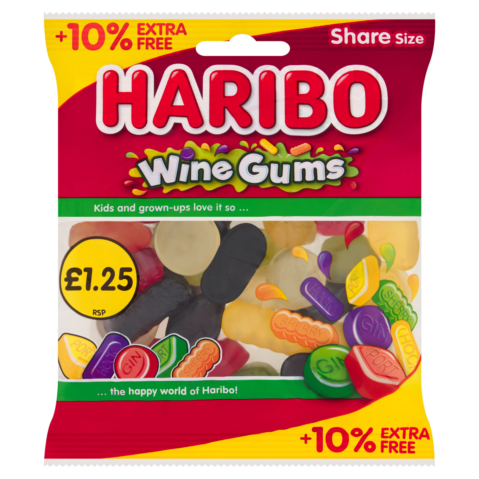 Picture of Haribo Wine Gums PMP £1.2510% EF