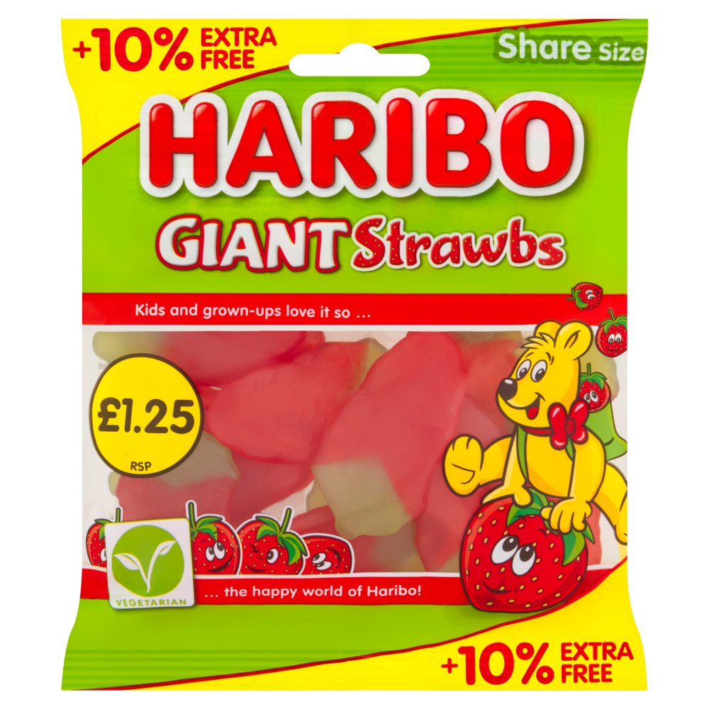 Picture of Haribo Giant Strawbs PMP £1.25 10% EF