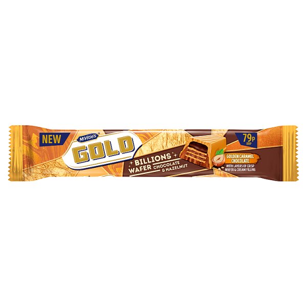 Picture of McV Gold Billion Choc & Hazelnut Bar 79p