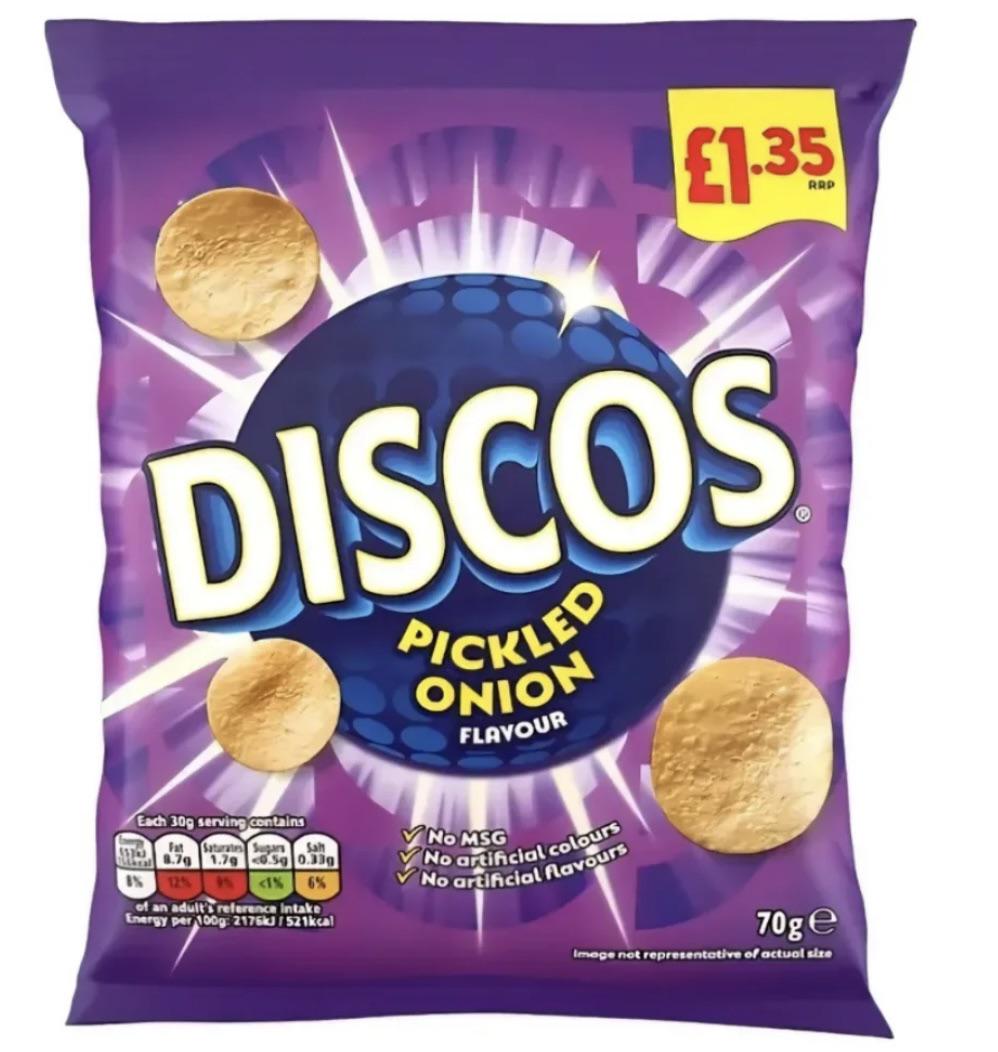Picture of Discos Pickled Onion Crisps £1.35
